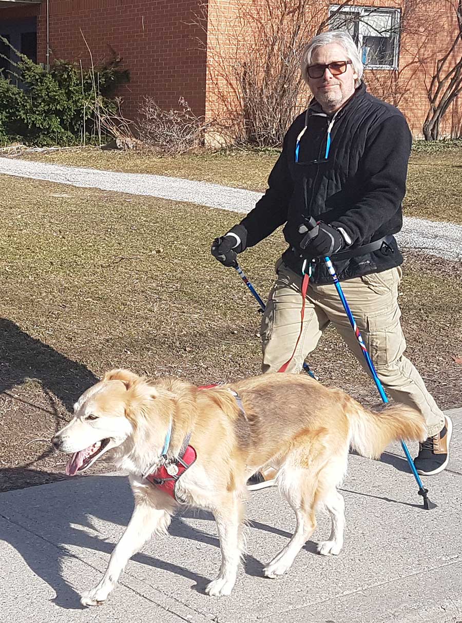 Nordic Pole Walking with dog Nordic Pole Walking with dog