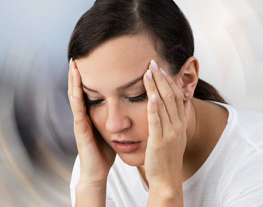 Vestibular Therapy holding spinning head Vestibular Therapy holding spinning head